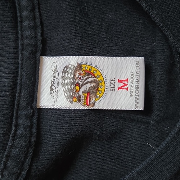 Vintage Ed Hardy Black Shirt with Graphic Design by Christian Audigier - Picture 2 of 7